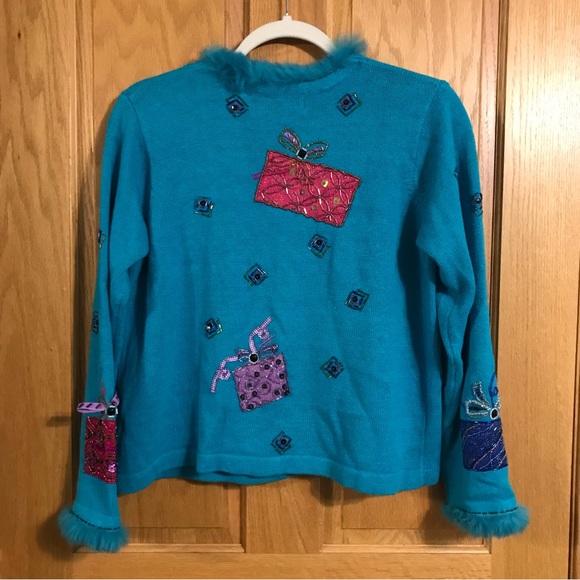 Vintage Design Options by Philip&Jane Gordon Christmas/holiday sweater cardigan - Picture 8 of 8